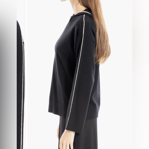 New! Max Studio Black Fine Gauge Hoodie Women’s size Large - Picture 3 of 15